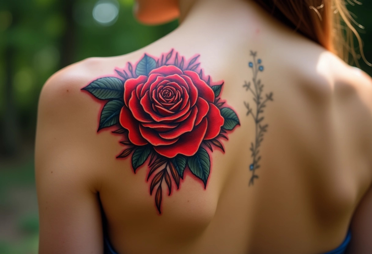 tatouage rose